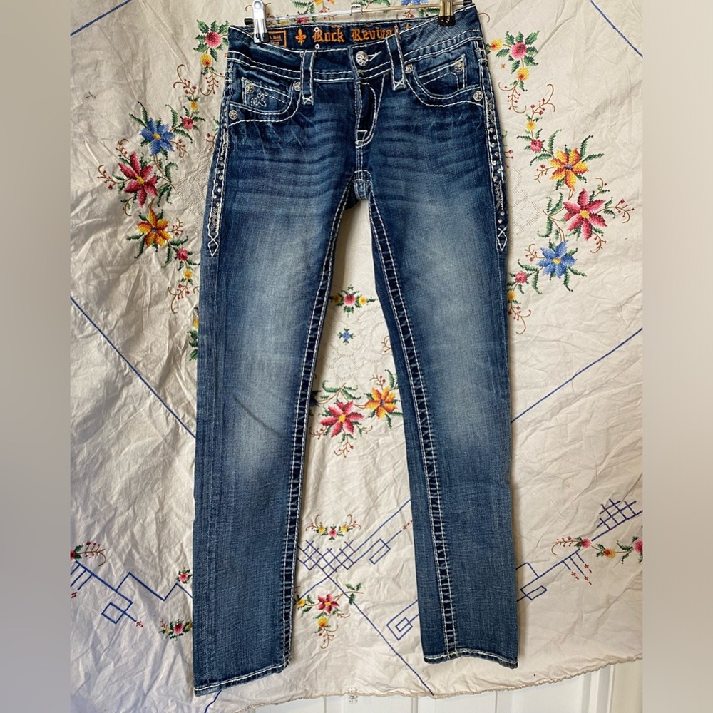 Y2K ROCK REVIVAL MCBLING LOW RISE JEANS